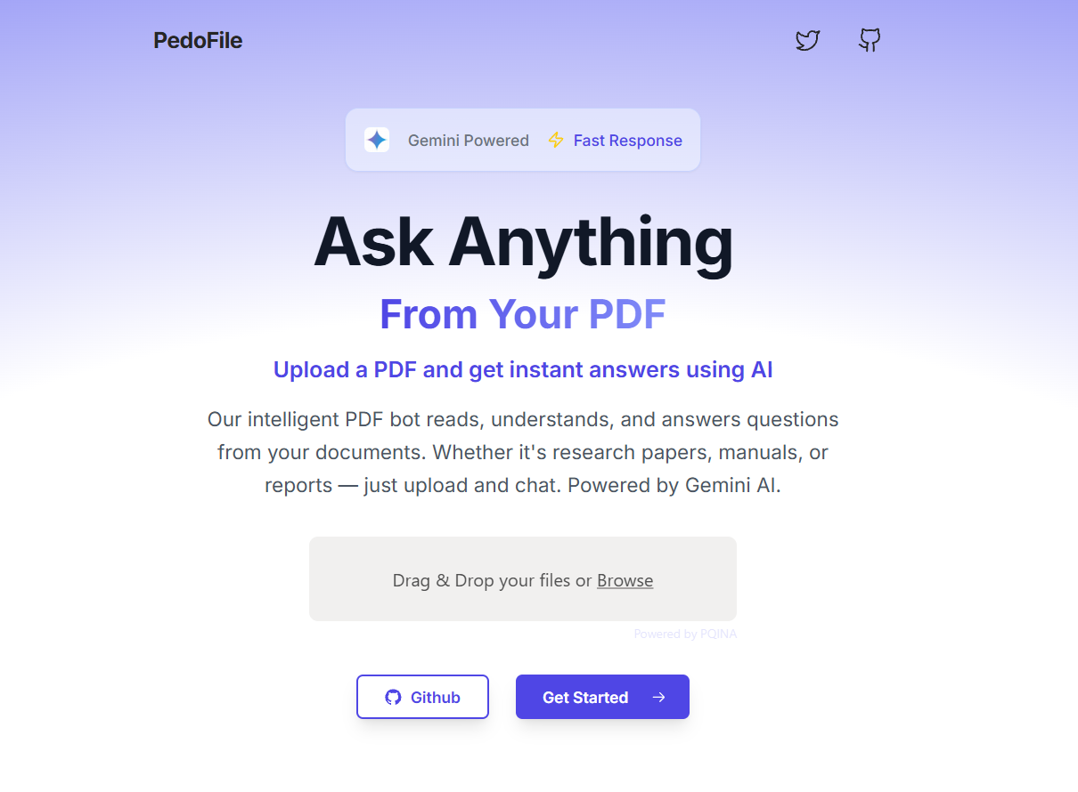 Pedo: An Ai Assistant pdf bot.